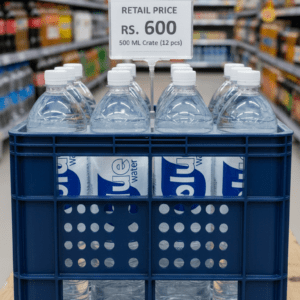 500ML Water Bottle Crate (12 Pcs) – Pure Drinking Water Pack